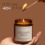 Cozy Fall Soy Candles -  Amber Jar with Warm Spice, Woods & Citrus - 40 Hour Burn Time, Perfect for Home Decor - Image 4