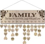 Wooden Family Birthday Reminder Calendar - Perfect Gift for Mom, Grandma, and Granny for Mother's Day, Birthdays, and Christmas - Heartwarming FAMILY Sayings Design - Image 10