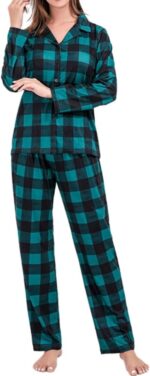 Cozy Red Buffalo Plaid Matching Family Christmas Pajamas Set - Button-Up Sleepwear for Adults & Kids - Image 3