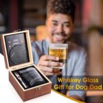 Ultimate Dog Dad Gift Set: 12oz Whiskey Glasses, Chilling Stones, Coaster & Wooden Box for the Perfect Dogfather - Image 2