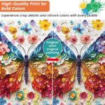 Vibrant 500-Piece Butterfly Flower Puzzle - Fun and Challenging Jigsaw for Adults and Kids, Eco-Friendly Family Game Gift, 20.5x15 Inches - Image 5