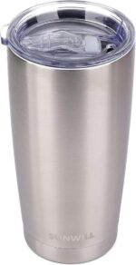 20 Oz Insulated Travel Coffee Tumbler - Stylish Powder Coated Black Stainless Steel Mug with Lid for Outdoor Adventures - Image 19