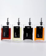 Elegant Gold Olive Oil Dispenser Set - 2-Piece Kitchen Essential for Oils, Vinegars, and Syrups with Stainless Steel Pourers - Image 12