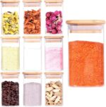 Premium Glass Spice Jars Set - 12 Piece 6oz Airtight Containers with Wooden Lids & Labels for Kitchen Organization - Perfect for Herbs, Tea, Sugar, Salt, Coffee, and More! - Image 10