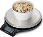 Digital Kitchen Scale - Sleek LCD Display, Weighs Up to 11 lbs, Batteries Included, Black & Stainless Steel Design - Image 2