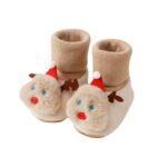Plush Baby Christmas Socks and Shoes with Non-Slip Soft Soles - Santa, Reindeer, Snowman, and Tree Designs for First Walkers - Image 7