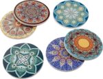 Absorbent Ceramic Coasters Set - 4 Pack Stoneware Cup Mats with Cork Base, Ideal for All Cups & Perfect Housewarming Gift! - Image 6
