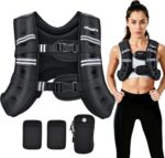 Weighted Vest,6Lb/8Lb/10Lb/12Lb/16Lb/20Lb/25Lb/30Lb Weight Vest with Reflective Stripe, Body Weight Vests for Women, Men, Weight Loss Workout, Strength Training, Running, Walking, Jogging - Image 18