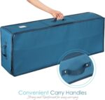 Christmas Wrapping Paper Storage Bag - Organize Up to 22 Rolls with Tear-Proof Design & Interior Pockets - Stylish Blue Gift Wrap Organizer - Image 3