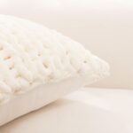 Luxurious Cream White Chunky Knit Throw Pillow Cover - 18"×18" Square Crochet Pillow Case for Sofa & Bedroom Decor - Image 3