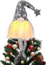 Lighted Gnome Christmas Tree Topper - 24 Inch Festive Decor with Lights for a Magical Holiday Touch - Image 7