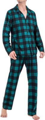 Cozy Red Buffalo Plaid Matching Family Christmas Pajamas Set - Button-Up Sleepwear for Adults & Kids - Image 2