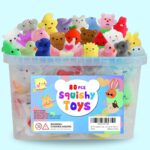 80Pcs Kawaii Squishies - Fun Fidget Sensory Toys for Kids 4-8, Perfect Birthday Gifts & Party Favors, Ideal for Goodie Bags, Christmas Stocking Stuffers, and Classroom Prizes!