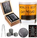 Ultimate Dog Dad Gift Set: 12oz Whiskey Glasses, Chilling Stones, Coaster & Wooden Box for the Perfect Dogfather - Image 9