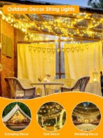 66Ft 200 LED Waterproof Fairy Lights - 8 Modes Twinkle String Lights for Indoor & Outdoor Christmas Decor, Perfect for Bedrooms, Gardens, and Parties (Warm White) - Image 7