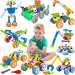 11-in-1 STEM Building Kits for Kids Ages 4-8 - Fun Educational Construction Set & Creative Learning Engineering Game - Perfect Birthday Gift for Boys 4-8
