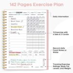Fitness Workout Journal for Women & Men, A5(5.5" X 8.2") Workout Log Book Planner for Tracking, Progress, and Achieving Your Wellness Goals-Pink - Image 2