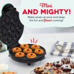 Aqua Mini Donut Maker - Create 7 Kid-Friendly Donuts for Breakfast, Snacks & Desserts with Non-Stick Surface! - Image 2