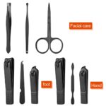 Manicure Set Men Personal Care Tools Accessories Finger and Toe Nail Clippers Kit Professional Manicure Pedicure Kit with Travel Case Nail Grooming Kit Present for Men Husband Boyfriend Parent - Image 2