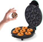 Aqua Mini Donut Maker - Create 7 Kid-Friendly Donuts for Breakfast, Snacks & Desserts with Non-Stick Surface!