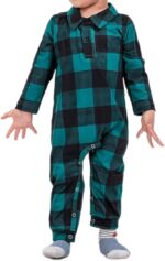 Cozy Red Buffalo Plaid Matching Family Christmas Pajamas Set - Button-Up Sleepwear for Adults & Kids - Image 4