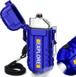 Waterproof Electric Dual Arc Lighter USB Rechargeable Outdoor Windproof Flameless Plasma Lighters for Camping, Hiking, Adventure, Survival Tactical Gear Stocking Stuffers Gifts for Men - Image 9
