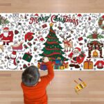 Jumbo Christmas Coloring Poster & Tablecloth - 30x72 Inches Fun Holiday Activity for Kids - Perfect for Parties, Classroom Decorations & Gifts!