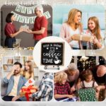 Charming Farmhouse Coffee Bar Sign - "Rise & Shine It's Coffee Time" 5"x5" Wooden Plaque with Stand - Perfect Gift for Home Kitchen Decor - Image 5