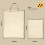 20 Pack Colored Mesh Zipper Pouch Bags, Nylon Puzzle Building Block Sets Toy Storage and Organization, Breathable See Through(10Pcs A4+10Pcs A5) Zipper Pouch with Handle for Games - Image 4