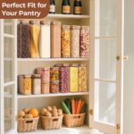 2.2 Qt Rectangular Glass Storage Containers with Bamboo Lids - Perfect for Pasta, Flour, Oats, Nuts, and Rice! - Image 5