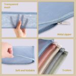 20 Pack Colored Mesh Zipper Pouch Bags, Nylon Puzzle Building Block Sets Toy Storage and Organization, Breathable See Through(10Pcs A4+10Pcs A5) Zipper Pouch with Handle for Games - Image 5