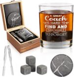 Ultimate Dog Dad Gift Set: 12oz Whiskey Glasses, Chilling Stones, Coaster & Wooden Box for the Perfect Dogfather - Image 8