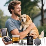 Ultimate Dog Dad Gift Set: 12oz Whiskey Glasses, Chilling Stones, Coaster & Wooden Box for the Perfect Dogfather - Image 7