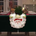 Festive Embroidered Snowman & Snowflakes Christmas Table Runner - 14x70 Inches Winter Dresser Scarf for Holiday Home Decor & Dinner Parties - Image 2