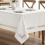 Burnt Orange Rectangle Linen Polyester Fall Thanksgiving Tablecloth with Decorative Cutouts Waterproof Stain Resistant Table Cloth 60X84 Inch Farmhouse Style for Dining Wedding Party - Image 13