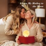 3.5 Inch 3D Moon Lamp - Perfect White Elephant Gift for Women & Girls, Touch-Dimmable LED Night Light with Ceramic Base, Dual-Color Mood Lighting for Kids Room & Christmas Decor - Image 8