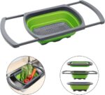 Collapsible  Colander Strainer - 6 Quart Over-the-Sink Vegetable & Fruit Basket with Extendable Handles - Essential Kitchen Tool - Image 9