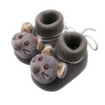 Infant Non-Slip Walking Socks and Slippers with Cartoon Animal Design - Thick and Warm Booties for First Steps