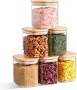 2.2 Qt Rectangular Glass Storage Containers with Bamboo Lids - Perfect for Pasta, Flour, Oats, Nuts, and Rice! - Image 12