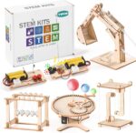Engaging STEM Science Kits for Kids Ages 8-12 - Fun Wood Building Crafts & 3D Puzzles for Young Engineers! Perfect Gift for Boys 6-11!