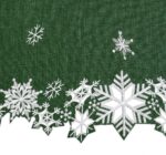 Elegant Green Snowflakes Embroidered Table Runner for Christmas - 14x54 Inches - Image 4