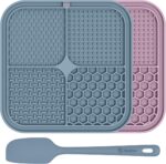 Upgrade Your Pet's Mealtime: 2 Pack Lick Mats for Dogs & Cats - 8.5" Slow Feeder Pads with Suction Cups for Anxiety Relief & Boredom Reduction - Image 11