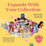 Stuffed Animal Hammock | Corner Hanging Organizer, Stuffed Animal Storage | Easy to Hang Plushie Net W/Included Anchors & Hooks | Room & Bedroom Decor (Green) - Image 3