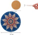 Absorbent Ceramic Coasters Set - 4 Pack Stoneware Cup Mats with Cork Base, Ideal for All Cups & Perfect Housewarming Gift! - Image 5