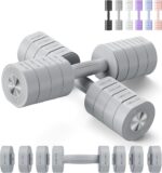Dumbbell Set of 2, Adjustable Weight, Anti-Slip Handle, Macaron Colors, Each 2.2/4.4/6.6/8.8 Lbs, 4 in 1 Hand Weights for Women at Home - Image 10