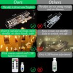 40 LED Photo Clip String Lights with Remote - 8 Modes Indoor Fairy Lights for Photos, Cards & Memos - Perfect USB Operated Warm White Bedroom Decoration Gift - Image 4