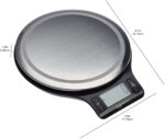 Digital Kitchen Scale - Sleek LCD Display, Weighs Up to 11 lbs, Batteries Included, Black & Stainless Steel Design - Image 6