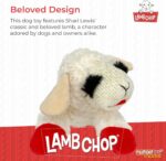 Mini Lamb Chop Plush Squeaky Pet Toy - Officially Licensed, 10" White Cuddle Buddy - Image 2