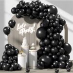 Stunning 120Pcs Black Balloon Arch Kit - Perfect for Graduation, Halloween, and Birthday Party Decorations!