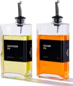 Elegant Gold Olive Oil Dispenser Set - 2-Piece Kitchen Essential for Oils, Vinegars, and Syrups with Stainless Steel Pourers - Image 10